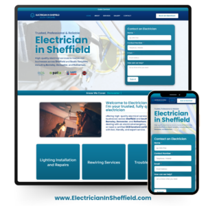complete 5-page website for Electrician in Sheffield