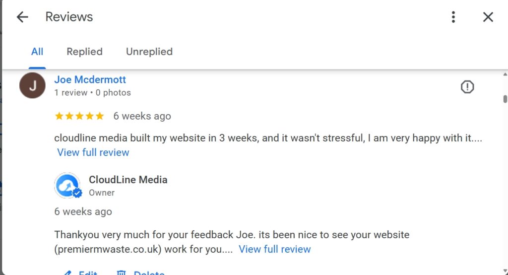 offering advice on how google reviews improve my SEO and website performance