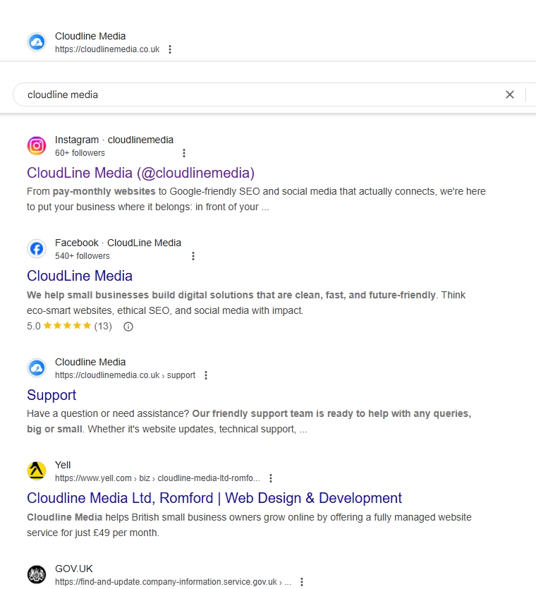 google search engine result pages serps
