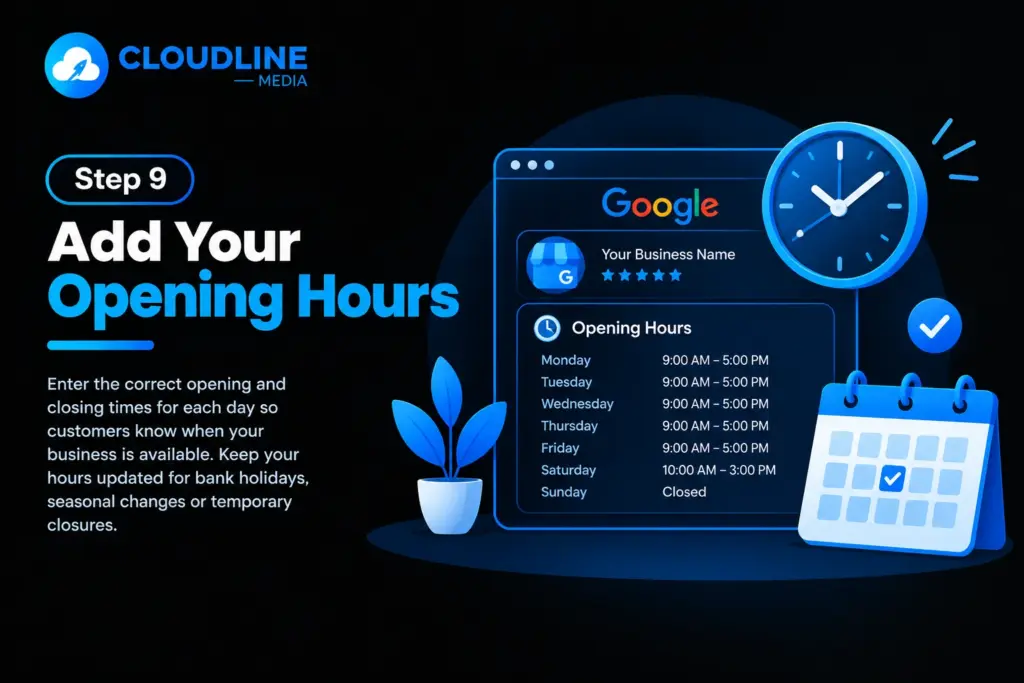 Add Your Opening Hours
