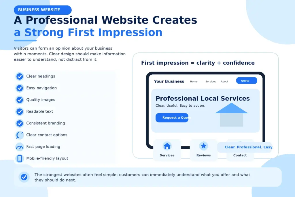 Professional Website Creates a Strong First Impression