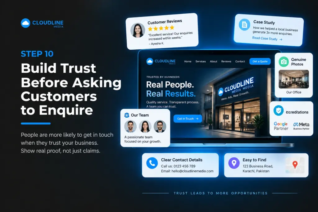 Build Trust Before Asking Customers to Enquire